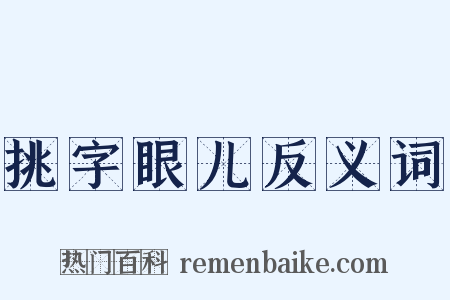 挑字眼儿反义词是什么意思的图片